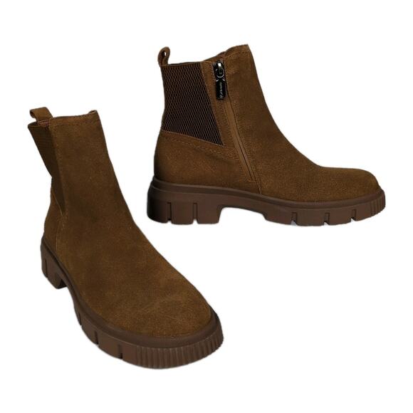 BLONDO Bandit Ankle Boots Brown Cow Suede Leather Waterproof Women's 8.5 - Picture 1 of 9